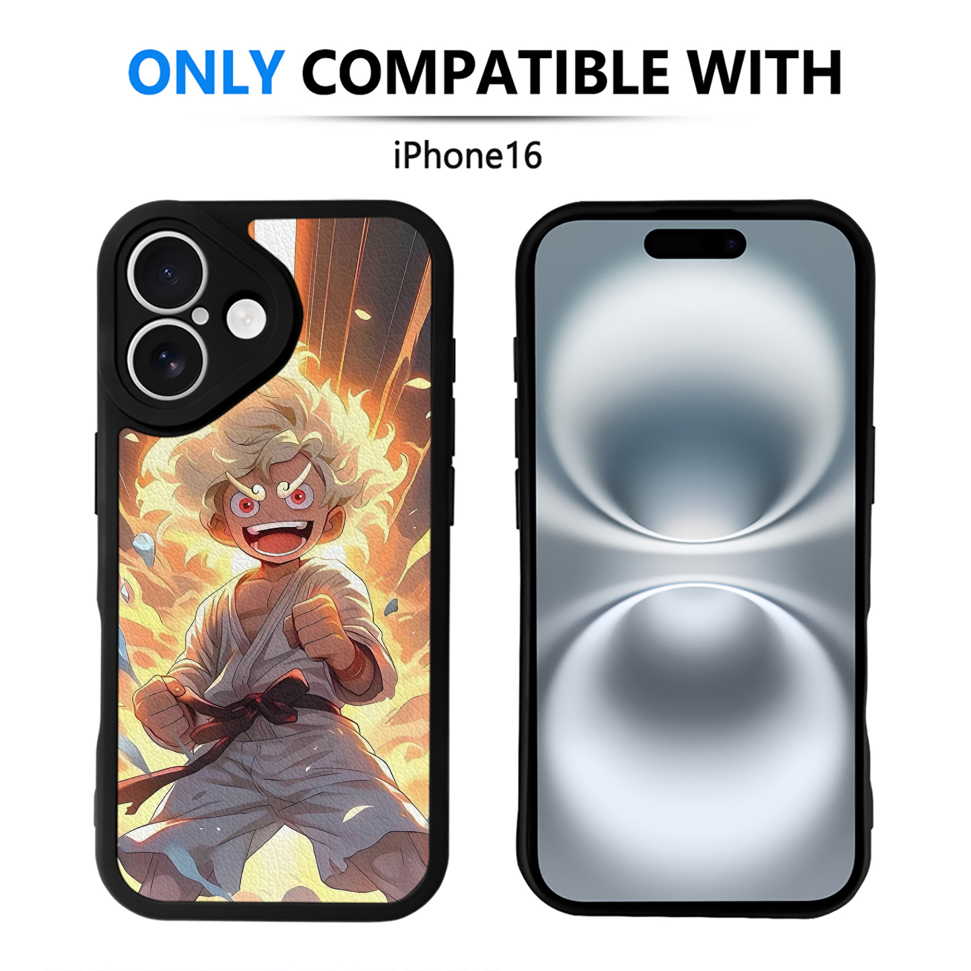 （画像用） ワンピース ONE PIECE 【iPhone 16シリーズ対応】シリコンスマホケース（レザー調） 材質：シリコン